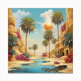 Egyptian Landscape Canvas Print