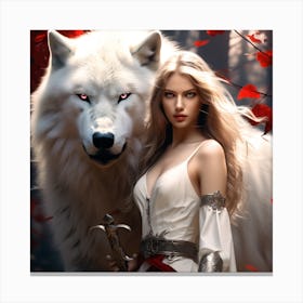 White Wolf Canvas Print