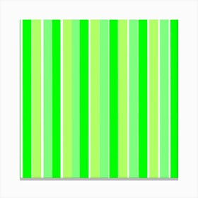 Lime Green Stripes Canvas Print
