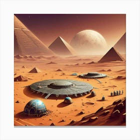 Space Station In The Desert Canvas Print