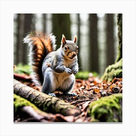 Squirrel In The Forest 127 Canvas Print