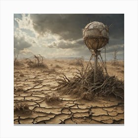 Sphere In The Desert 2 Canvas Print