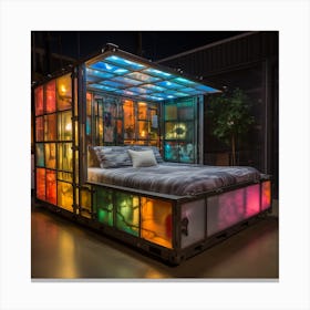 Shipping Container Bed Canvas Print