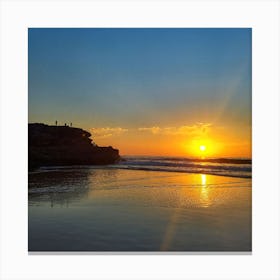 Sunset At Bondi Beach Canvas Print