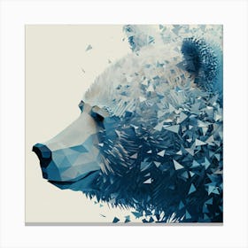 Abstract Polar Bear Canvas Print