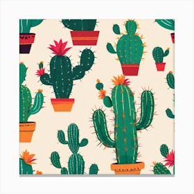 Cactus Pattern 2 Canvas Print