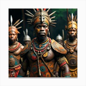 The warriors of Igala Tribe of the accident Canvas Print