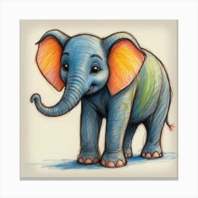 Little Elephant 4 Canvas Print