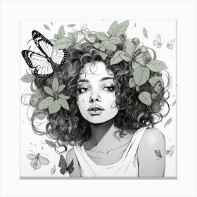 Butterfly Girl 14 Canvas Print