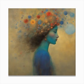 'The Blue Flower' Canvas Print