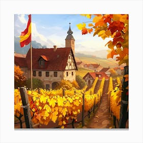 Autumn Village Canvas Print