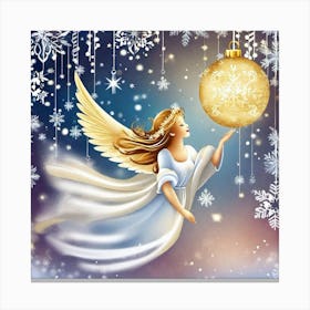 Angel Christmas Wallpaper 5 Canvas Print