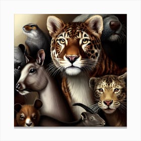 Group Of Animals 2 Canvas Print