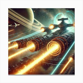 Solar Lance Cannons Piercing Shields 1024x1024 Canvas Print