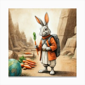 Rabbit In The Desert 6 Canvas Print