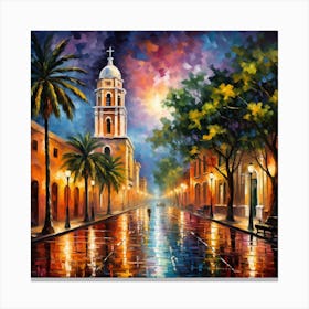 Night In The City Canvas Print