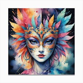 Carnival Mask Woman Canvas Print