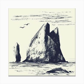 Rock Formations In The Sea Canvas Print