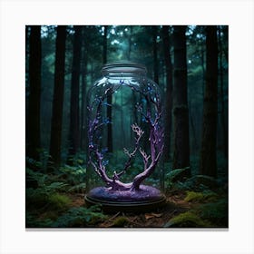 Jar In The Forest2 Canvas Print