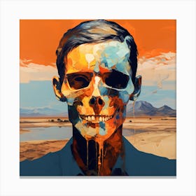 Man With A Skull 1 Canvas Print