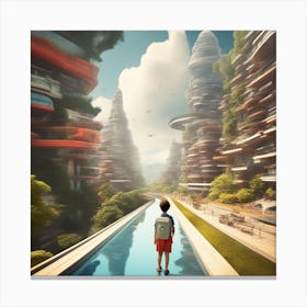 Futuristic City 257 Canvas Print