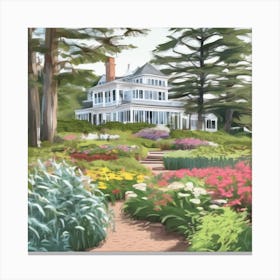 Coastal Maine Botanical Gardens Usa Illustration Art Print Canvas Print