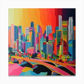Abstract Travel Collection Singapore 1 Canvas Print