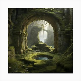 Mossy Cave Canvas Print