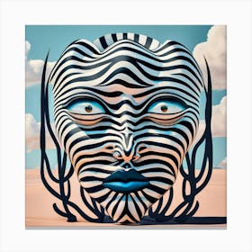Zebra Face 1 Canvas Print