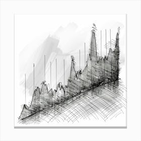 Graph — Stock Photo Canvas Print