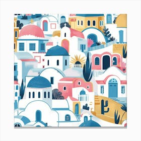 Greek Village 5 Canvas Print