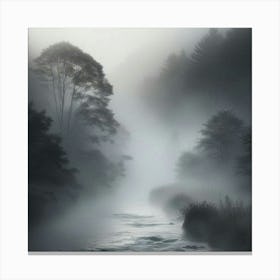 Misty River Canvas Print