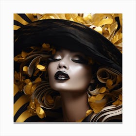 Black And Gold 5 Canvas Print