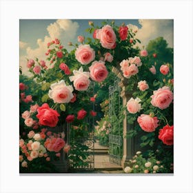 A Stunning Vintage Inspired Illustration Of A Lush Aojhmbuytmmph Mvdvzkhq Cifwnkbttzqtwkxe7filfa Canvas Print