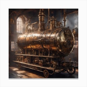 Steampunk Locomotive 2 Canvas Print