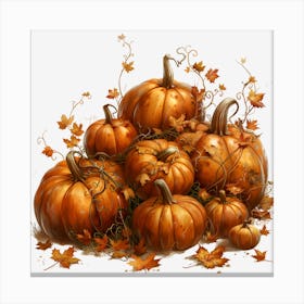 Autumn Pumpkins 1 Canvas Print