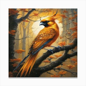 Bird In The Woods Canvas Print
