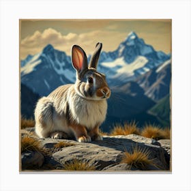 Rabbit In The Mountains Canvas Print