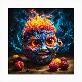 Flaming Sun Canvas Print