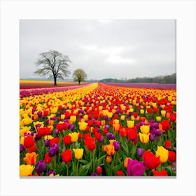 Tulip Field Canvas Print