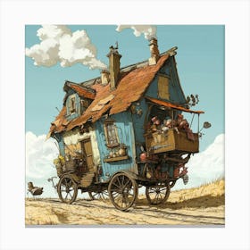 House On Wheels Canvas Print