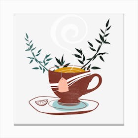 Tea In A Cup Canvas Print