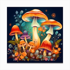 Mushroom Garden 15 Canvas Print