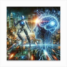 Futuristic Artificial Intelligence Concept Canvas Print