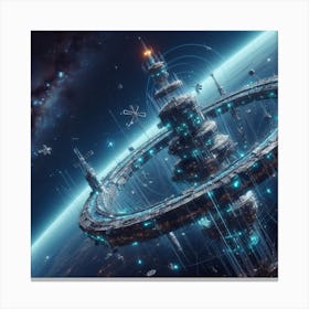 Futuristic Space Station 3 Canvas Print