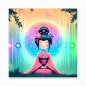 Creativel Geisha Illustration 149 Canvas Print