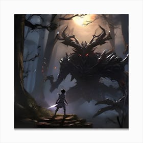 Demon In The Forest Canvas Print