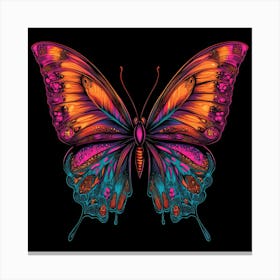 Radiant Butterfly.Generated AI. Wall Art Print Canvas Print