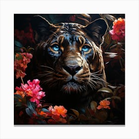 Panther In The Forest Canvas Print