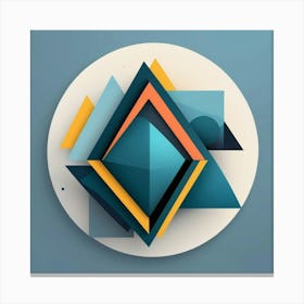 Abstract Triangles Canvas Print